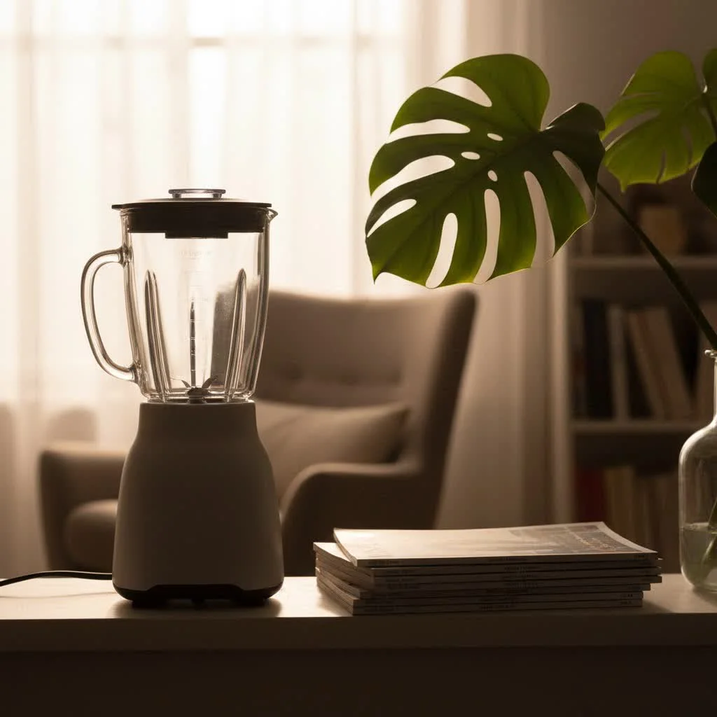Breville blender and food processor combo on a kitchen counter