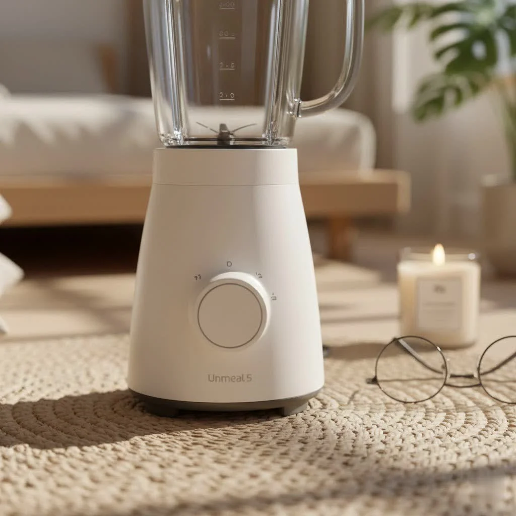 Ninja food processor blender attachment on a kitchen counter