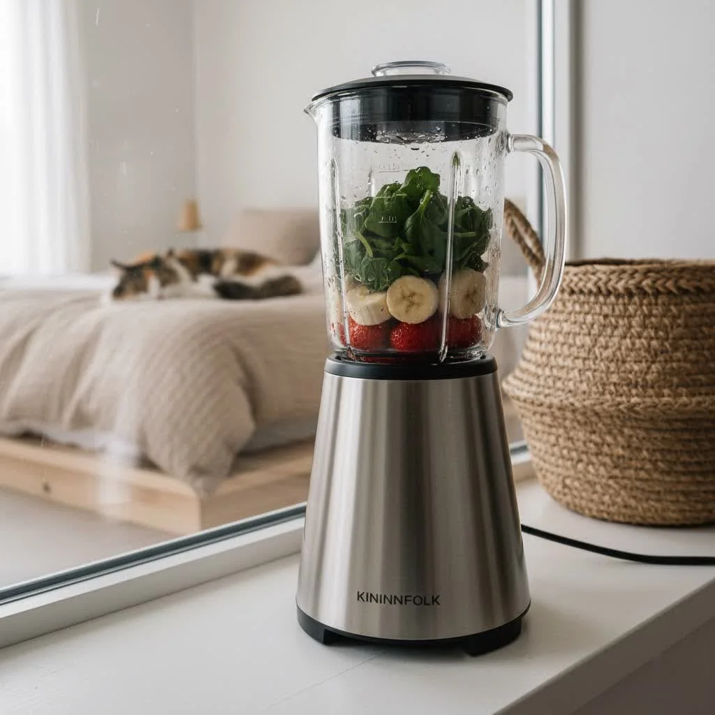 Small blender food processor on a kitchen counter
