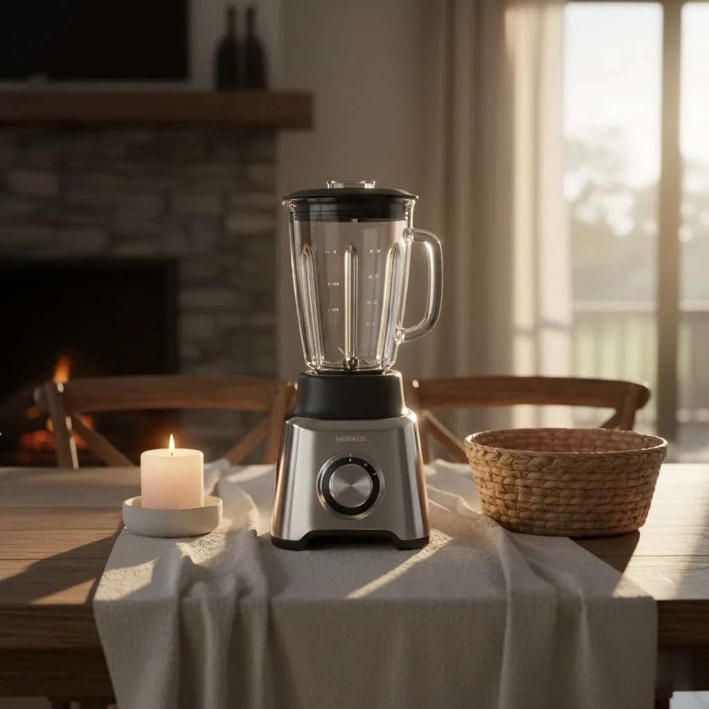 Blender and food processor side by side
