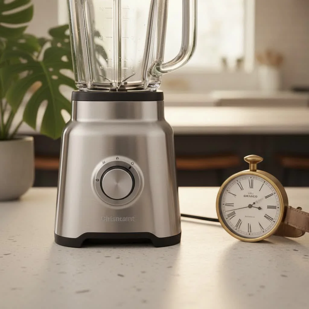 Industrial food blender processing large quantities of ingredients